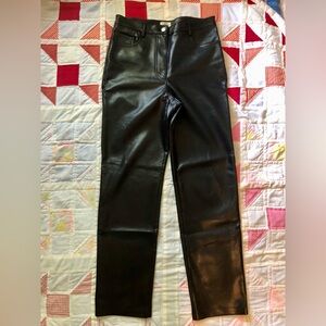 Wilfred Black Faux Leather Pants